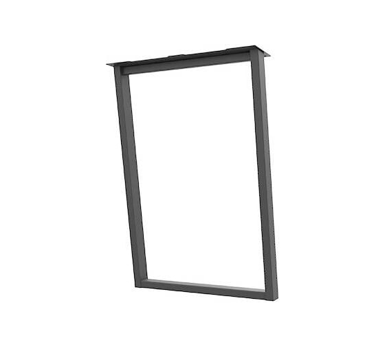 Изображение товара Наклонная опора для стола MAKMART Фиджи l.595, h.870, отделка черный бархат (матовый) OP.24.870.9005