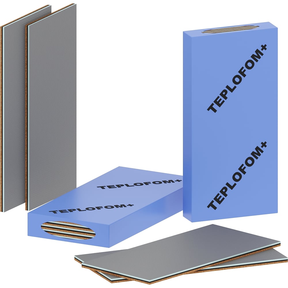 Изображение товара Звукоизоляционная панель Teplofom 1250х600 мм 24 ДВП short улучшенная