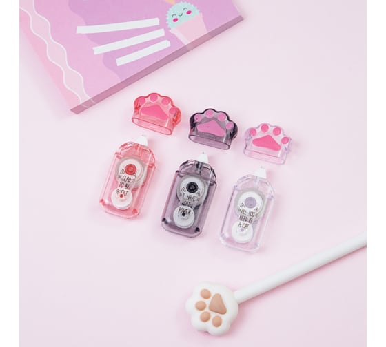 Изображение товара Корректирующая лента MESHU Say Meow, 5 мм х 6 м, дисплей-бокс, ассорти CT_41266