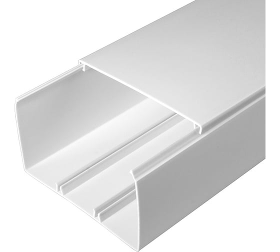 Изображение товара Кабель-канал Промрукав белый 2-й замок в п/э 100х60 2-х метровый PR03.0060