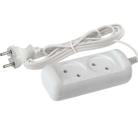 Изображение товара Удлинитель ЭРА UX23m без заземления 2x0.75мм2, ШВВП, 2 гнезда, 3м Б0038558