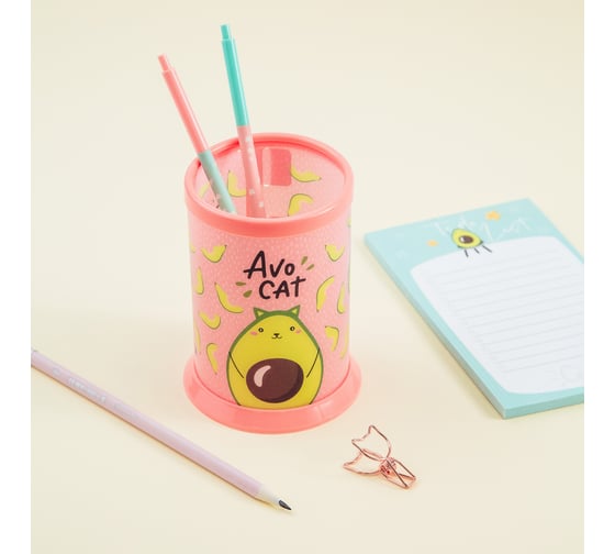 Изображение товара Подставка-стакан MESHU Avocat, пластиковая, розовая MS_46340