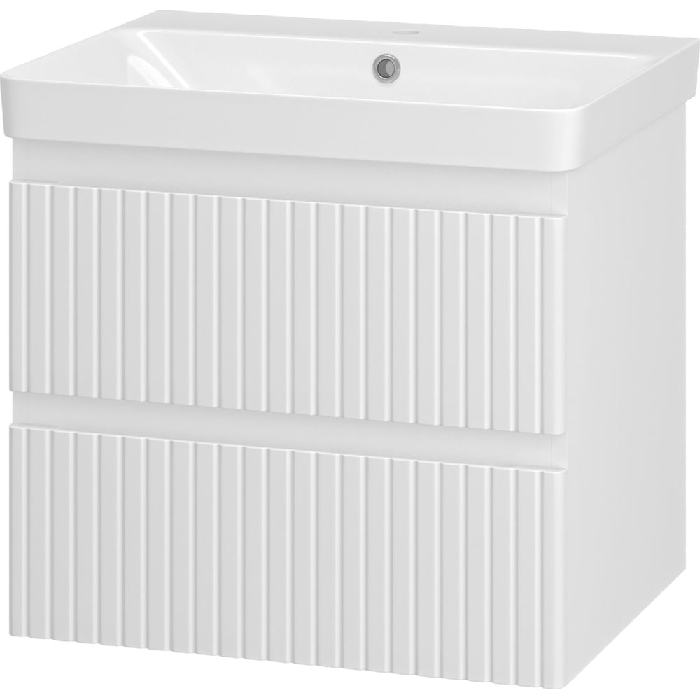 Изображение товара Подвесная тумба с раковиной Brevita Victory 60 белая современный дизайн