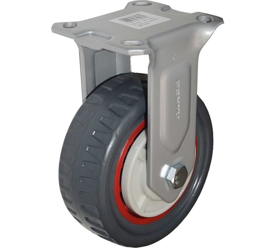 Изображение товара Колесо полиуретановое, протекторное, неповоротное, 125 мм, Medium MFK-TORG 1061125 M