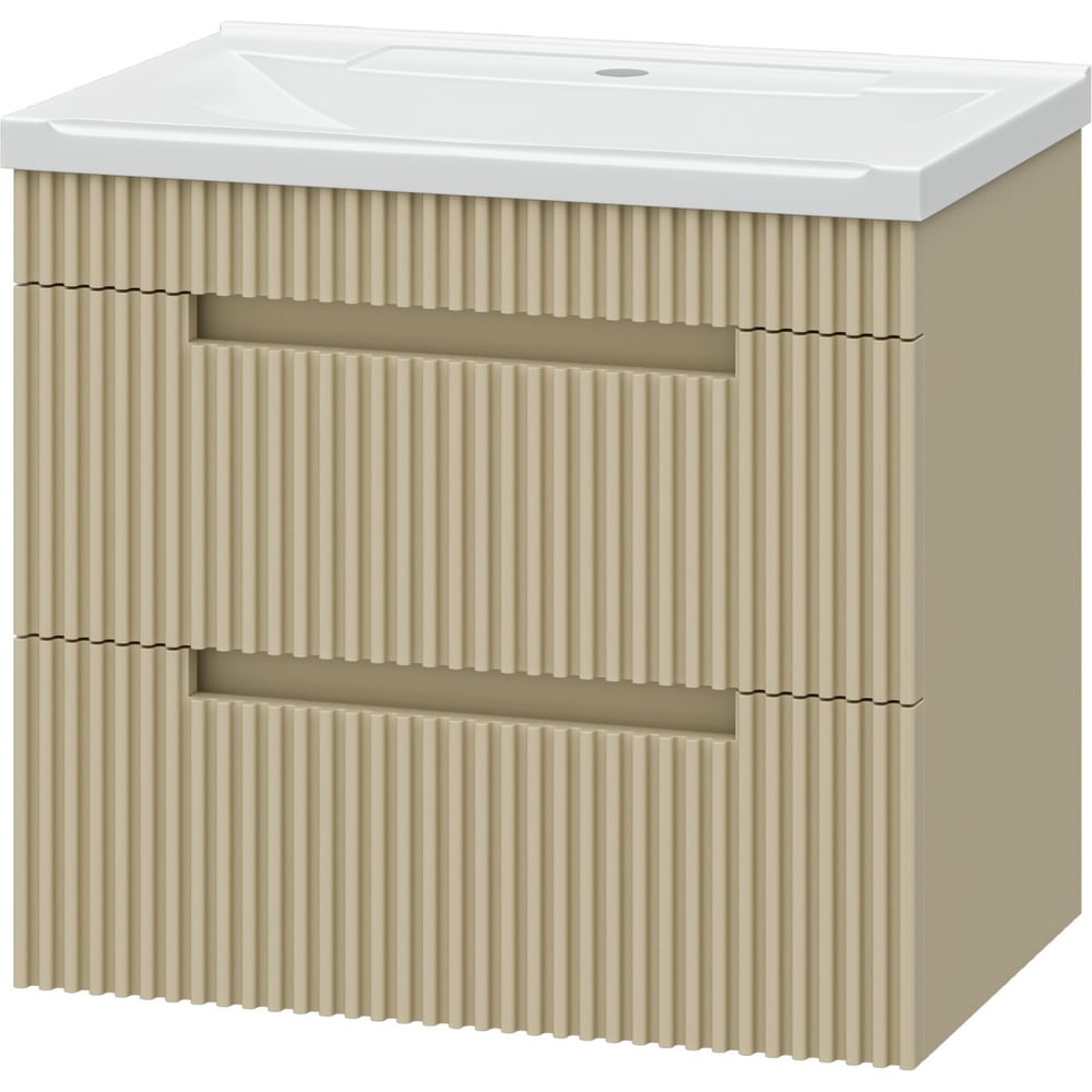 Изображение товара Подвесная тумба с раковиной Brevita Ariana - 60 с 2 ящиками