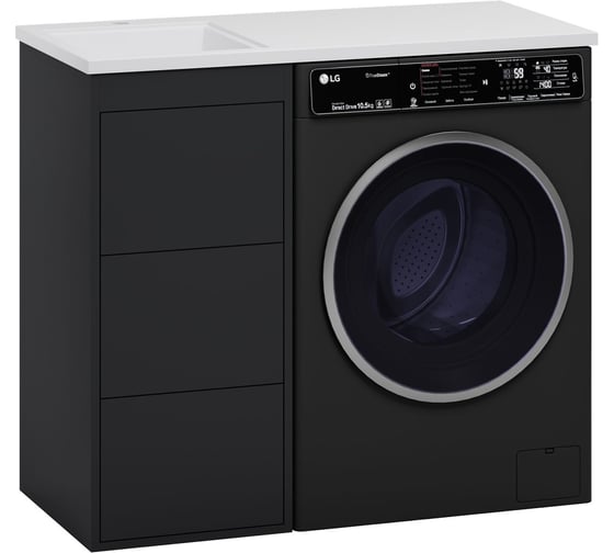 Изображение товара Тумба с раковиной Brevita grafit 40 гавана 100 лев УТ000015083