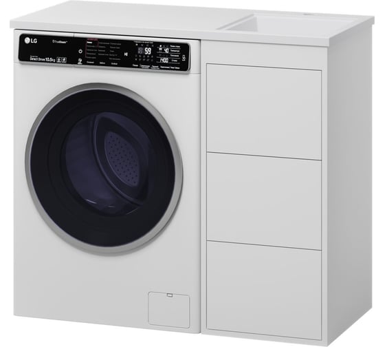 Изображение товара Тумба с раковиной Brevita grafit 40 white гавана прав УТ000015080