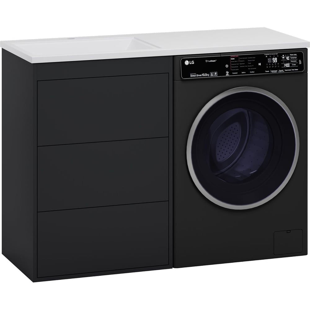 Изображение товара Тумба с раковиной Brevita grafit 60 гавана 120 лев напольная современная модель