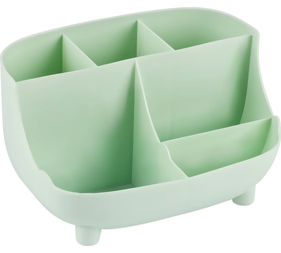 Изображение товара Настольная подставка MESHU 6 отделений, пластиковая, мятная MS_46347