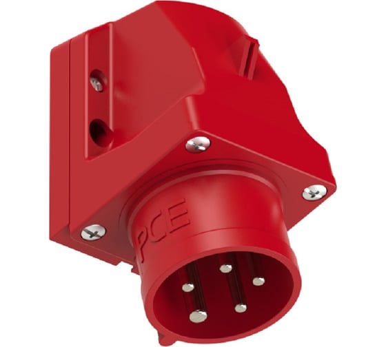 Изображение товара Настенная вилка PCE фазоинвертор 32а/380v/3p+n+e/ip44 7725-6