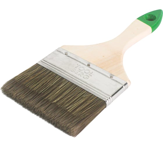 Изображение товара Плоская кисть Toolberg "Текстура-стандарт" смешанная щетина, деревянная рукоятка, 100 мм ЛА-00001962