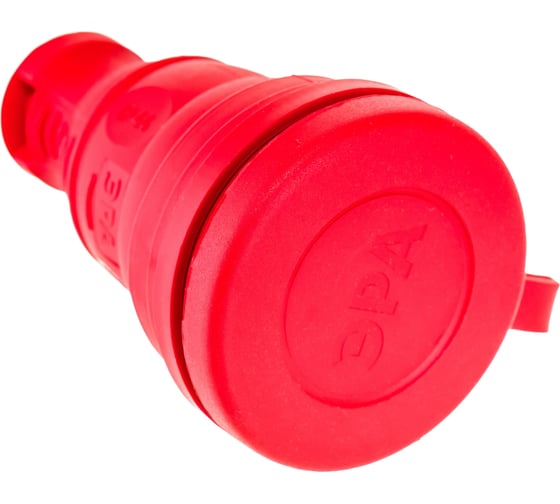 Изображение товара Каучуковый разъем ЭРА R8REDIP44 c заземлением, прямой, 16A, IP44, красный Б0044548