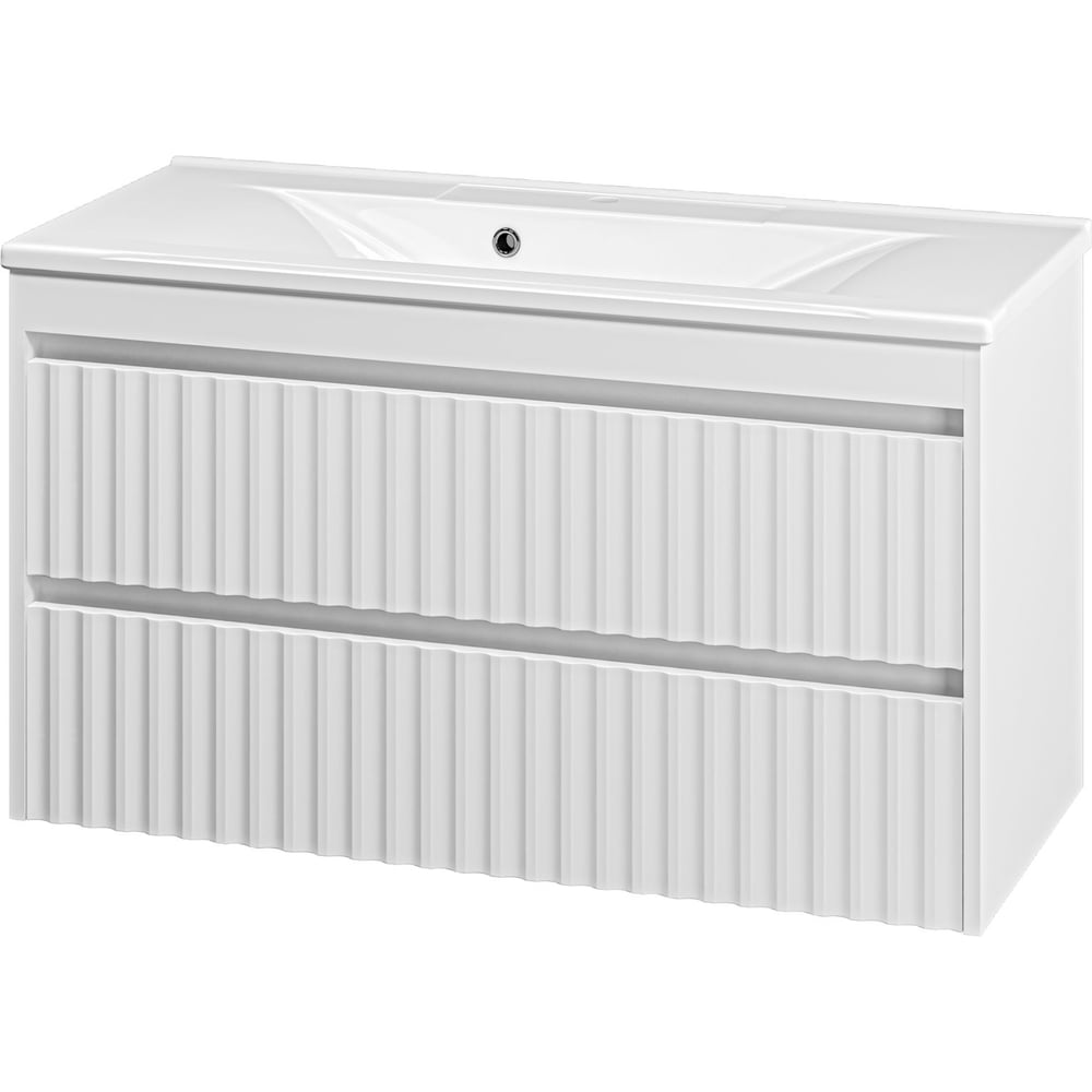 Изображение товара Тумба с раковиной Brevita balaton 100 белый современный дизайн