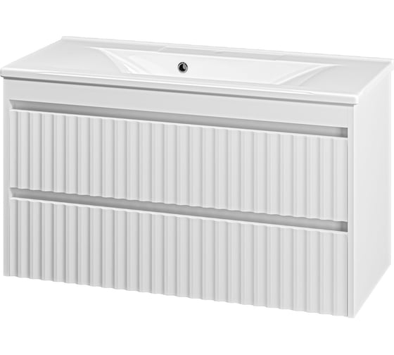 Изображение товара Тумба с раковиной Brevita balaton - 100, белый УТ000014503