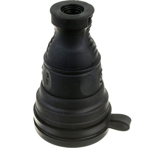 Изображение товара Каучуковый разъем ЭРА R8BIP44 c заземлением, прямой, 16A, IP44, черный Б0044541