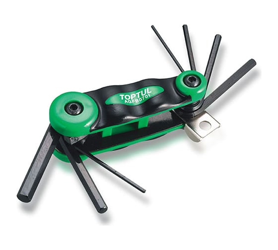 Изображение товара Набор шестигранников TOPTUL 2-8 мм, складные, 7 предметов AGFB0701