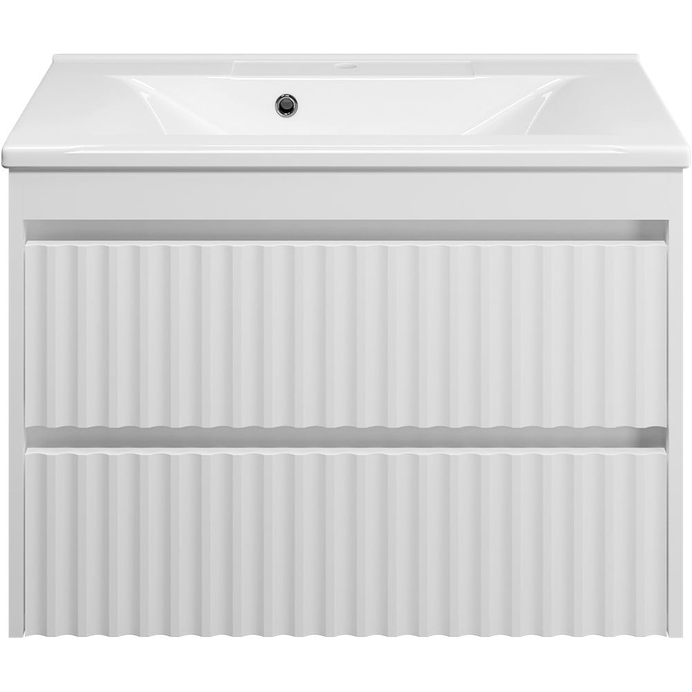 Изображение товара Тумба с раковиной Brevita Balaton 90 белая современная подвесная размер 900 мм