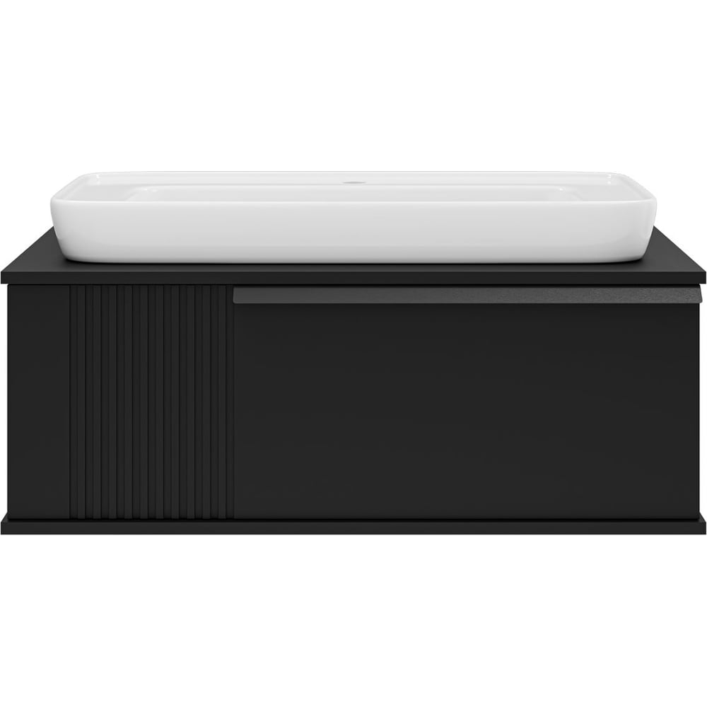 Изображение товара Тумба с раковиной Brevita Savoy 90 черная современная модель