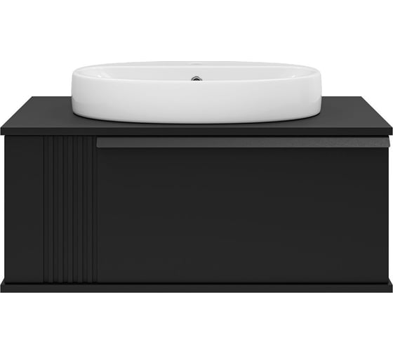 Изображение товара Тумба с раковиной Brevita savoy 80 черный УТ000014894