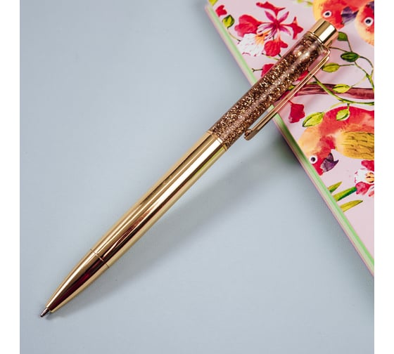 Изображение товара Автоматическая шариковая ручка MESHU Gold sand синяя, 1 мм MS_94109