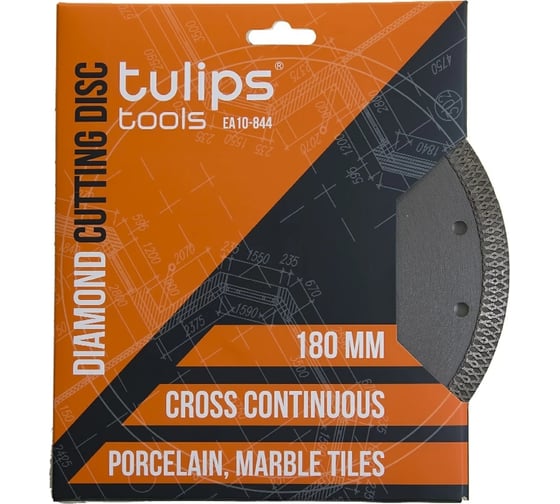 Изображение товара Диск алмазный 180 мм для керамогранита Tulips Tools EA10-844