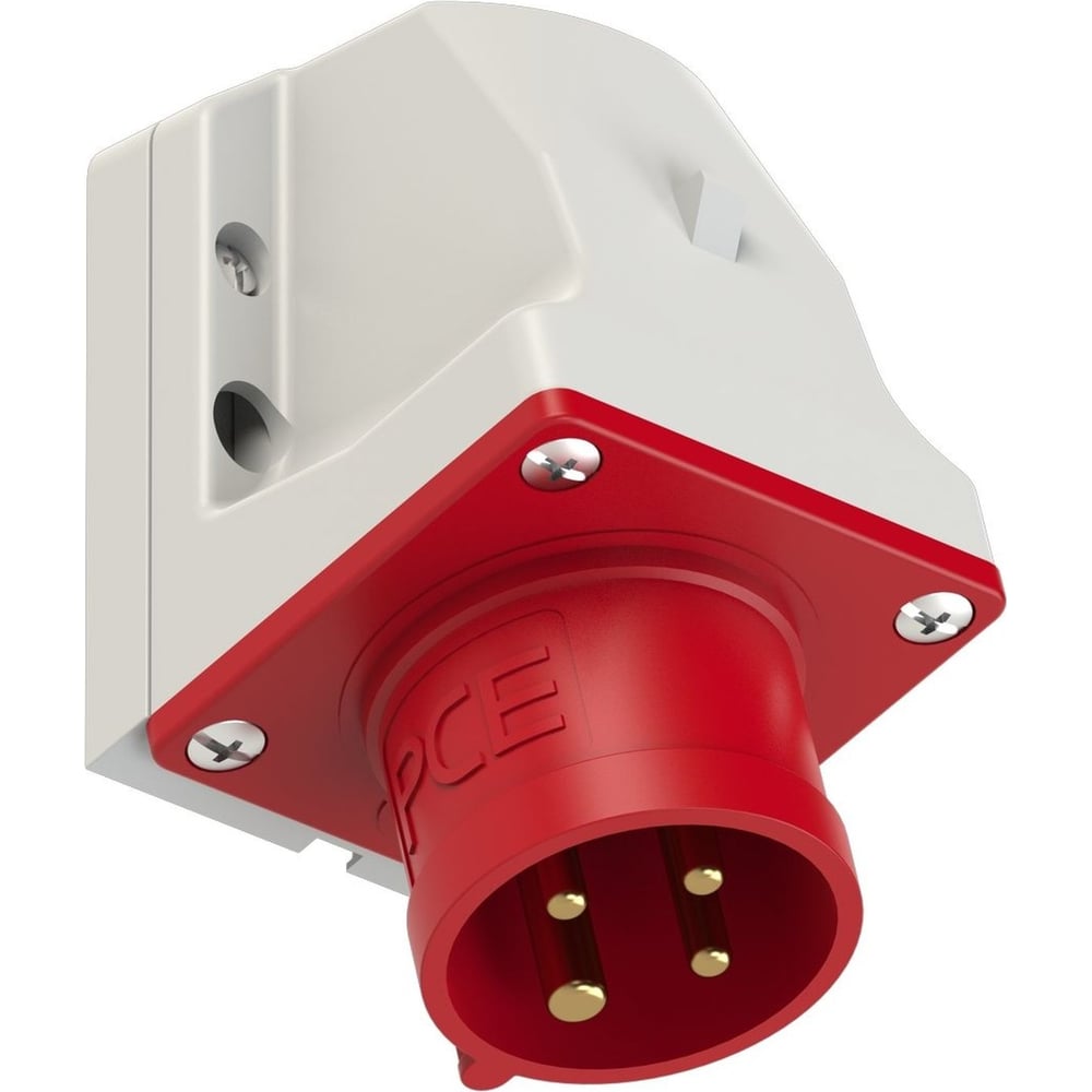Изображение товара Настенная вилка PCE 16A/380 В/3P+E/IP44 514-6 для наружной установки