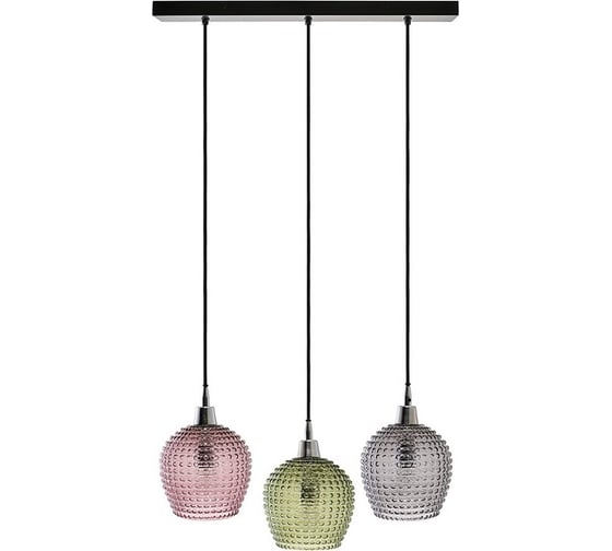 Изображение товара Подвесной светильник Bergenson Bjorn каскадный Aurora, 65x18 см, сливовый/зеленый/серый BB0000564