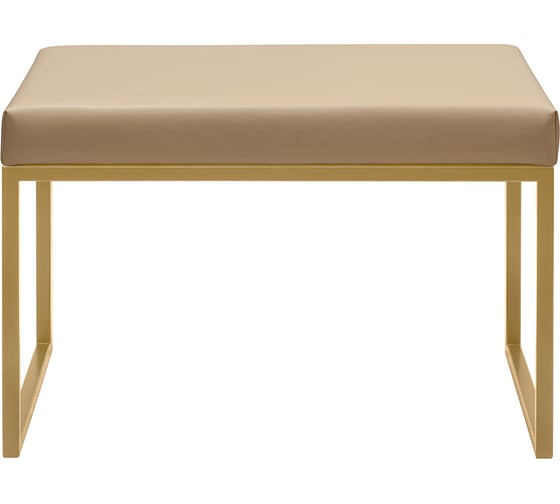 Изображение товара Банкетка GreenWeen ALBA SMART, золотой каркас, сидение экокожа цвет Light Beige, 650x350x450 GW-ALBASMART-LEA-650G-LB