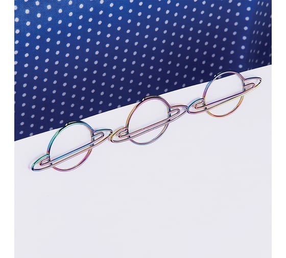 Изображение товара Фигурные скрепки MESHU 23 мм, Planets, 6 шт., пакет с европодвесом MS_41583