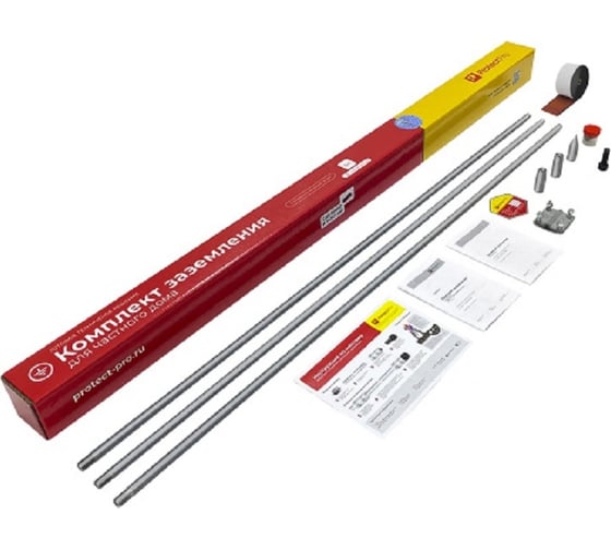 Изображение товара Комплект заземления Protectpro нержавеющая сталь (14мм), 4,5м 30045Inox