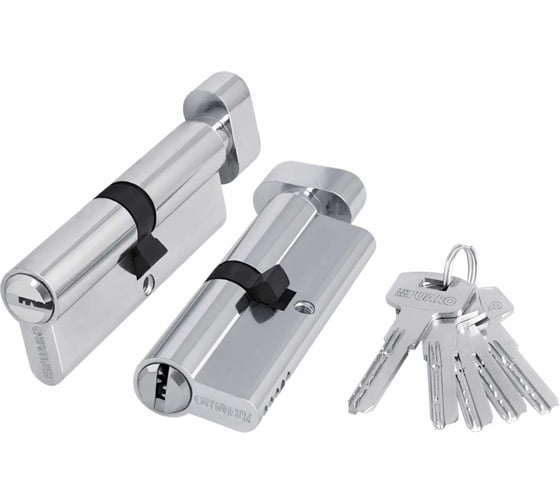 Изображение товара Цилиндровый механизм с вертушкой Fuaro 200 ZM 80 mm /35+10+35/ CP хром 5 кл. 40361