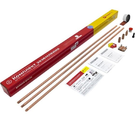 Изображение товара Комплект заземления Protectpro омеднённый (14мм), 4,5м 30045Cu