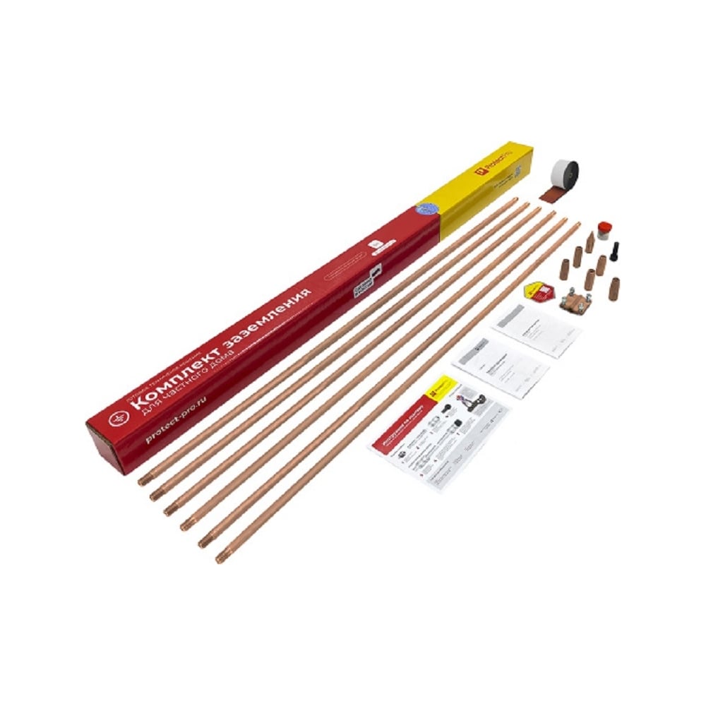 Изображение товара Комплект заземления Protectpro омеднённый 9м 16мм