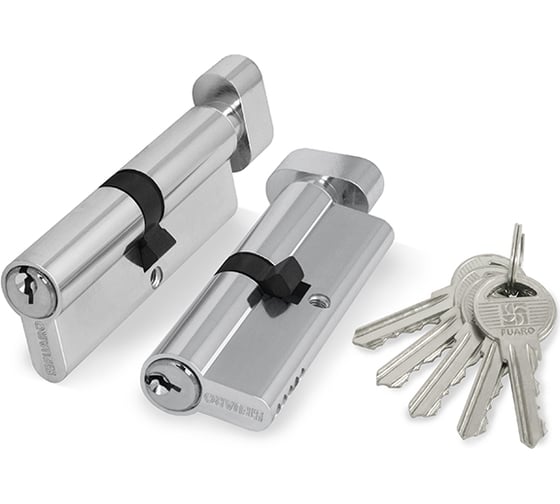 Изображение товара Цилиндровый механизм с вертушкой Fuaro 100 ZM 80 mm /35+10+35/ CP хром 5 кл. 37061