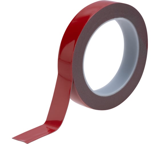 Изображение товара Двухсторонняя клейкая лента REXANT серый, на HBA акриловой основе, 20 мм, ролик 5 м 09-6020