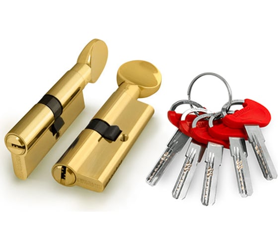 Изображение товара Цилиндровый механизм Fuaro D-PRO502/70 mm /30+10+30/ PB латунь 5 кл. 37767