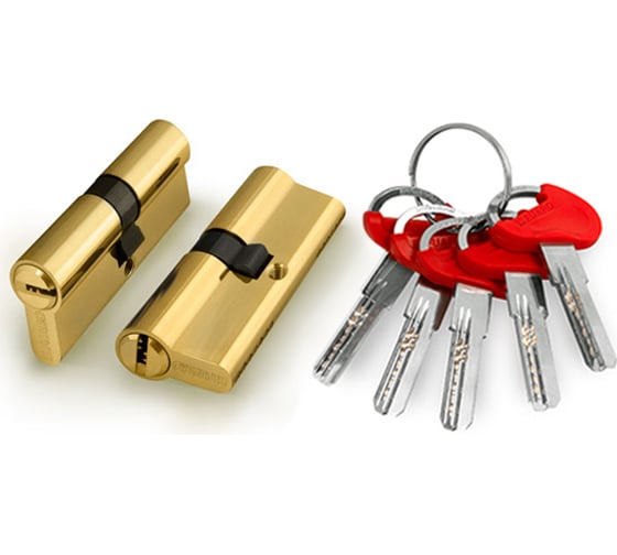 Изображение товара Цилиндровый механизм Fuaro D-PRO500/80 mm /30+10+40/ PB латунь 5 кл. 37727