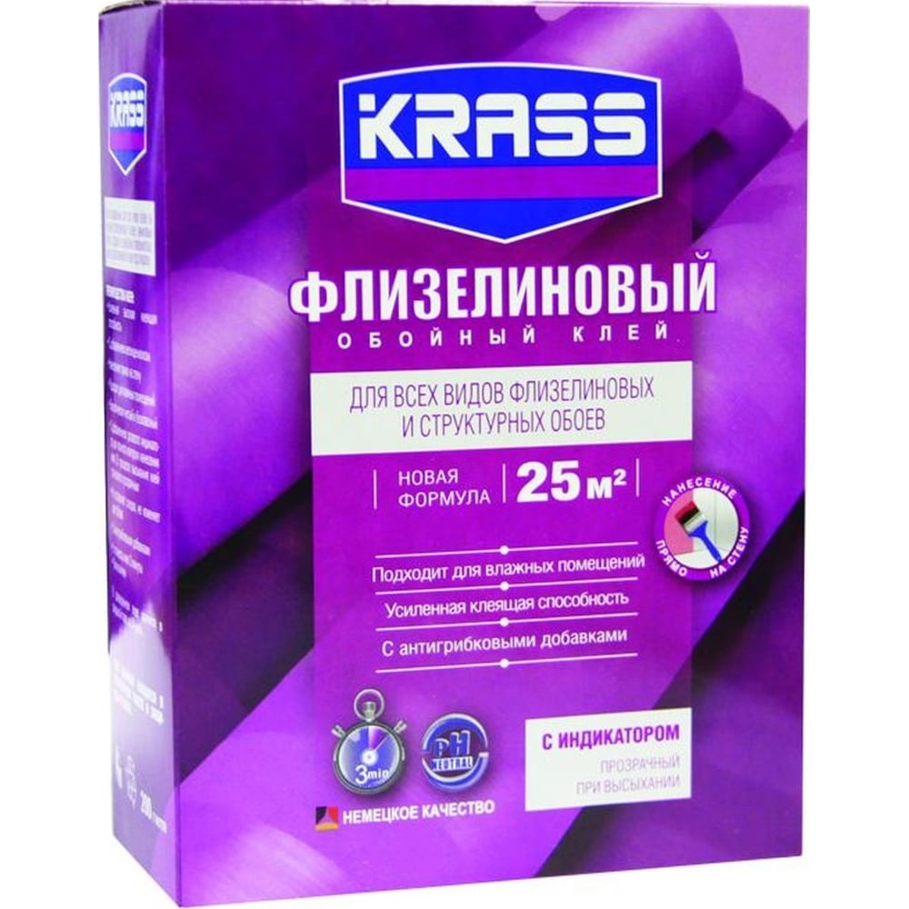Флизелиновый клей для обоев KRASS клей для флизелиновых обоев exclusive pro 1 кг 00012
