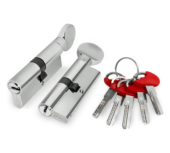 Изображение товара Цилиндровый механизм Fuaro D-PRO502/120 mm /55+10+55/ CP хром 5 кл. 37739