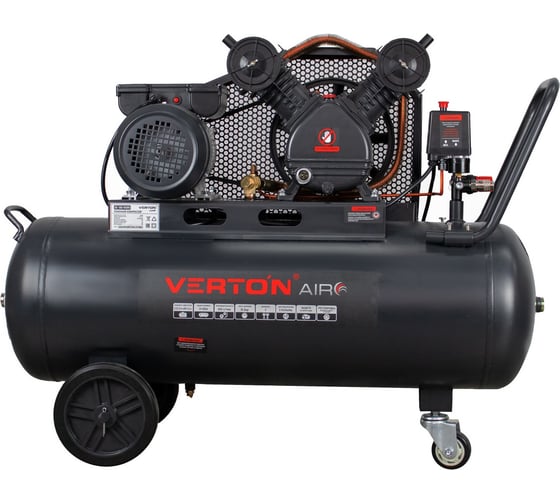 Изображение товара Компрессор VERTON Air AC-100/450RV, 230/50 В/Гц, 100 л, 10б, 2.2 кВт, 1000об/мин 01.14017.15125