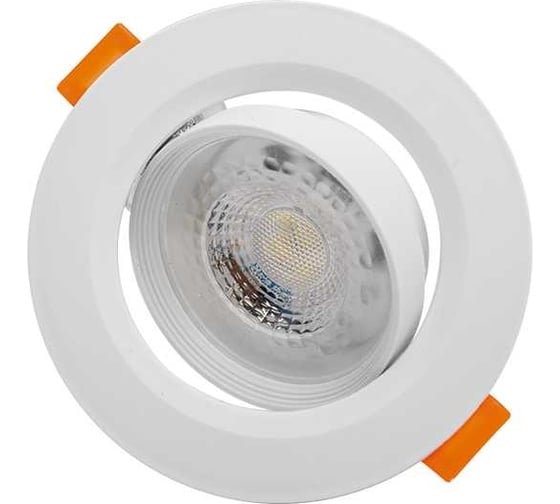 Изображение товара Светодиодный точечный светильник Lumin'arte 7вт, 3000к теплый белый свет, защита IP40, 560лм, круглый, встраиваемый, поворотный, белый 90x32 LDL01-7W-R-3К