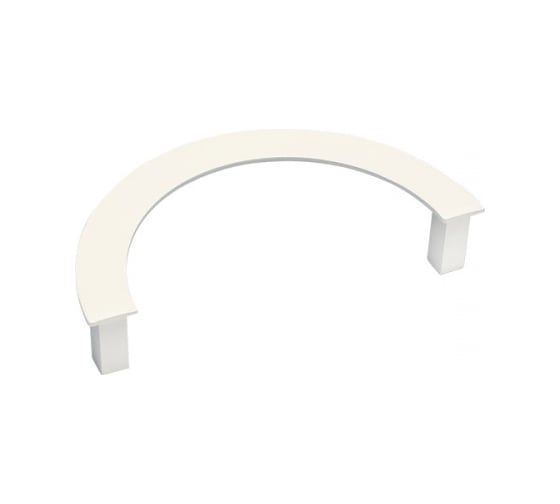 Изображение товара Ручка-скоба MAKMART 128 мм, отделка белый бархат (матовый) RS.MRL.128.9016