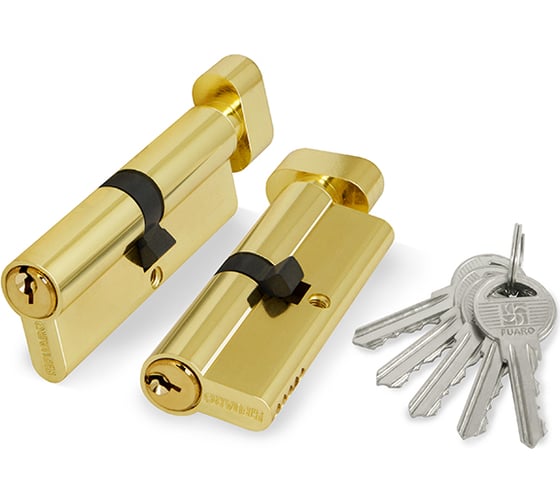 Изображение товара Цилиндровый механизм с вертушкой Fuaro 100 ZM 70 mm /30+10+30/ BP латунь 5 кл. 37049