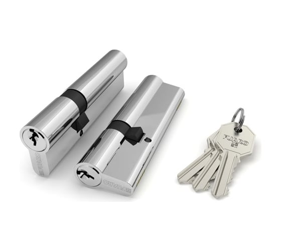 Изображение товара Цилиндровый механизм Fuaro 100 CA 90 mm /30+10+50/ CP хром 3 кл. 25857