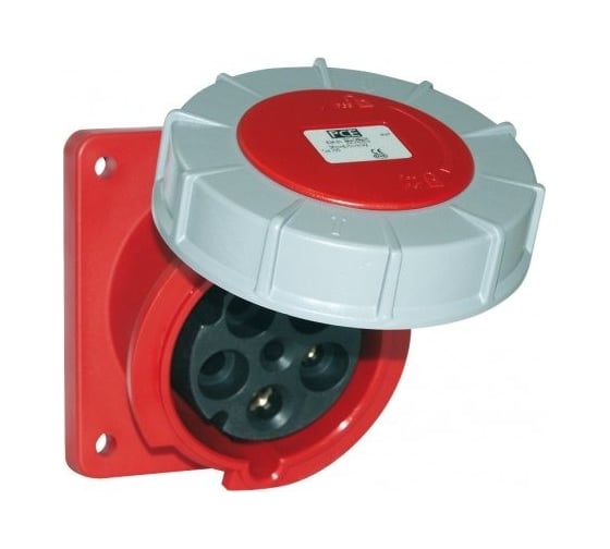 Изображение товара Встраиваемая наклонная розетка PCE 63а/400v/3p+e/ip67, фланец 100x112 434-6