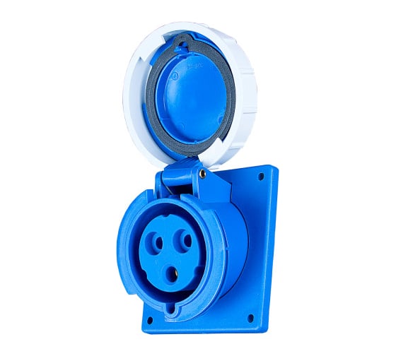 Изображение товара Встраиваемая наклонная розетка PCE 32а/230v/1p+n+e/ip67, фланец 92x100 4232-6