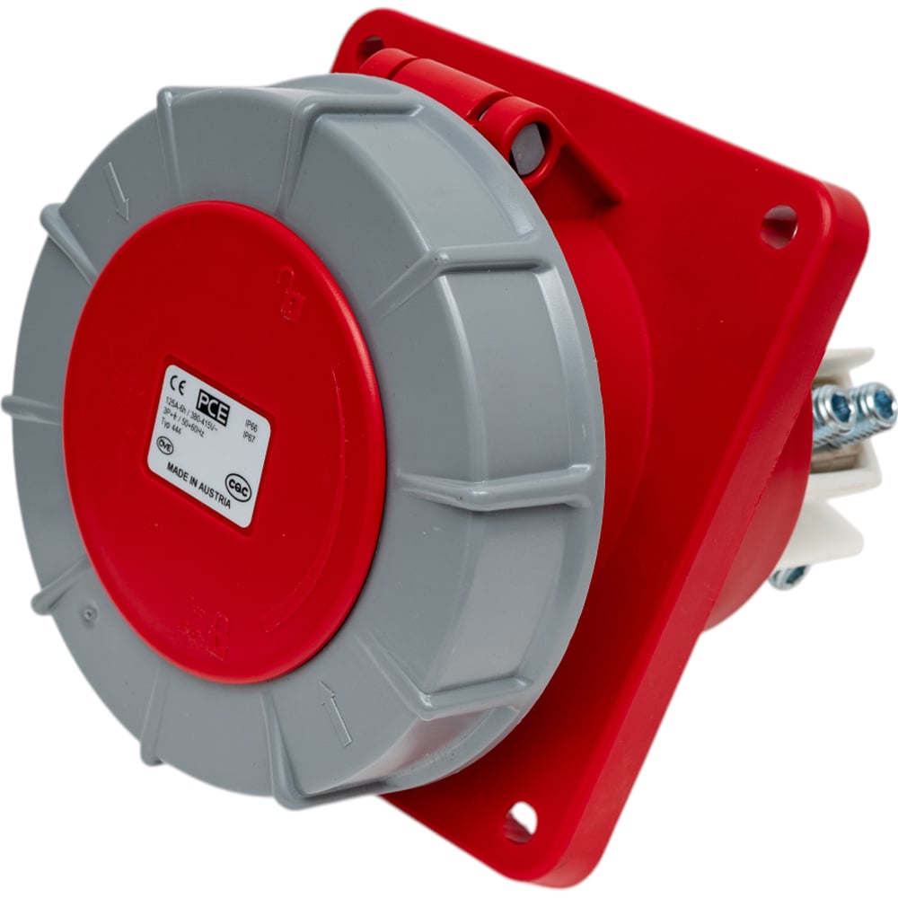 Изображение товара Встраиваемая наклонная розетка PCE 125А IP67 для промышленной эксплуатации