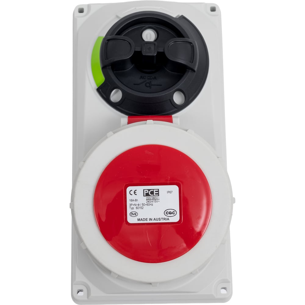 Изображение товара Встраиваемая розетка PCE 16А/380V с блокировкой и выключателем