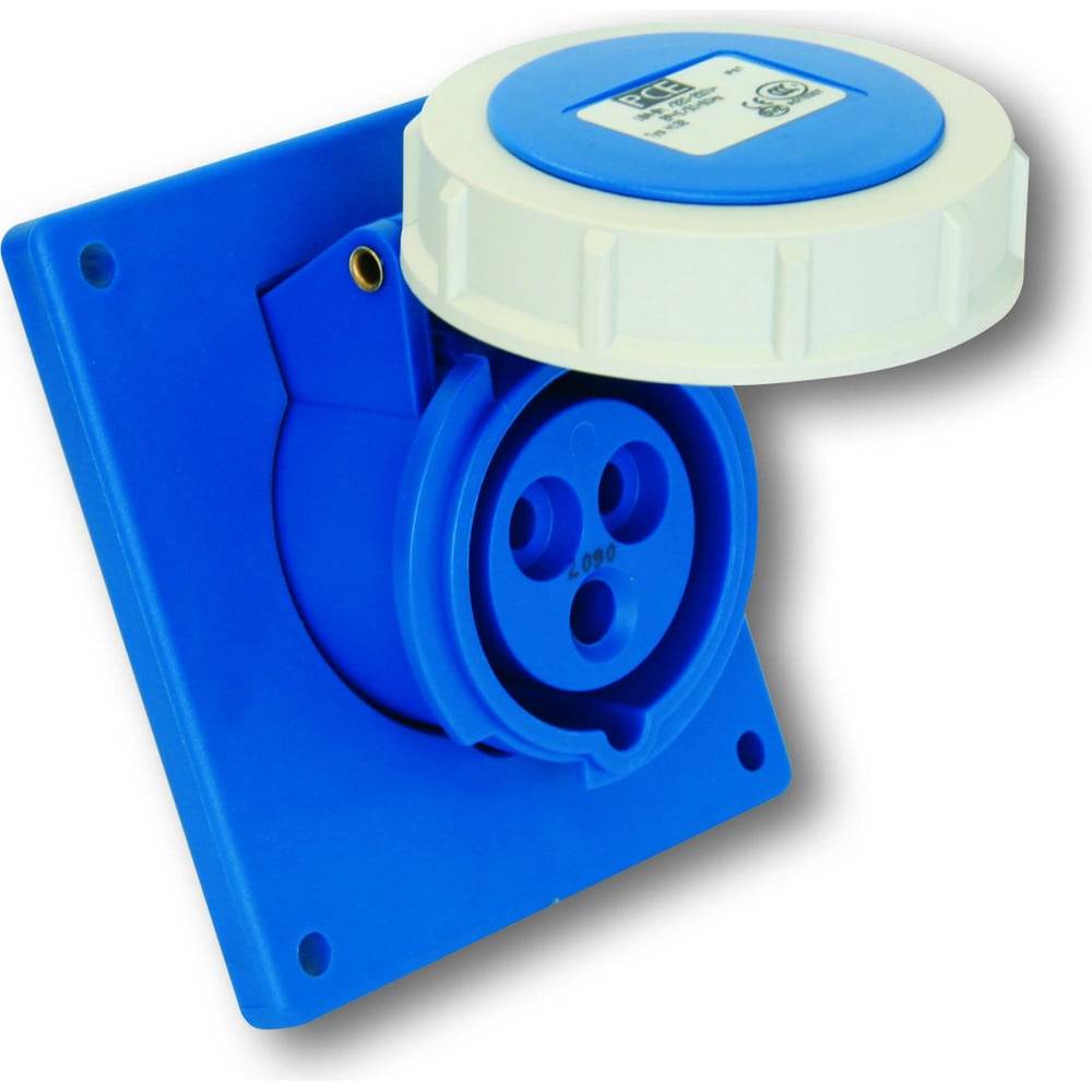 Изображение товара Встраиваемая наклонная розетка PCE 16А IP67 для уличных и промышленных условий