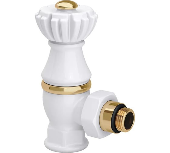 Изображение товара Угловой клапан для радиаторов SR Rubinetterie Liberty 1/2х3/4, цвет белый 0325-2000V00A